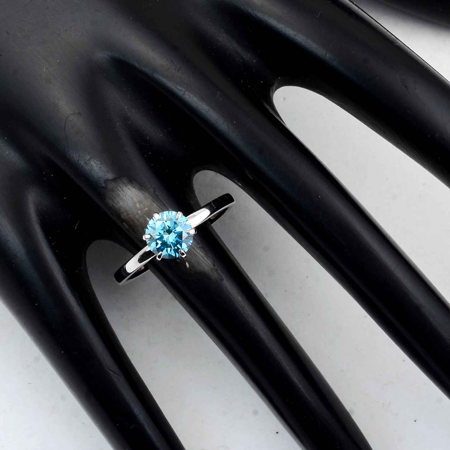 1.03 Carats Blue Lab Grown Diamond 14K Gold Ring