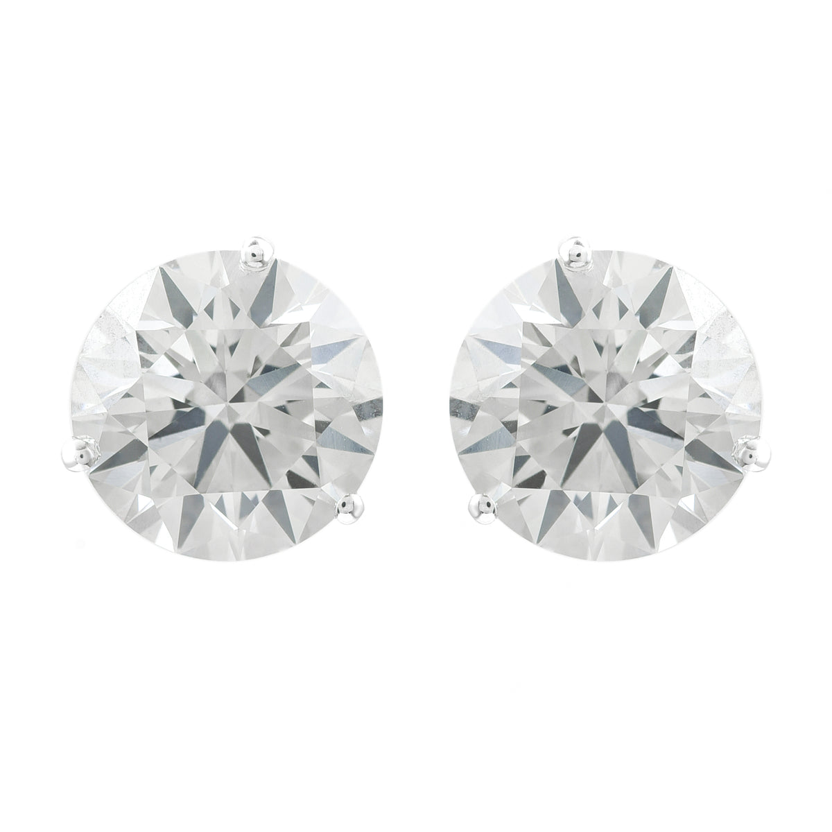 4.15 Carats Lab Grown Diamond 14K Gold Earrings