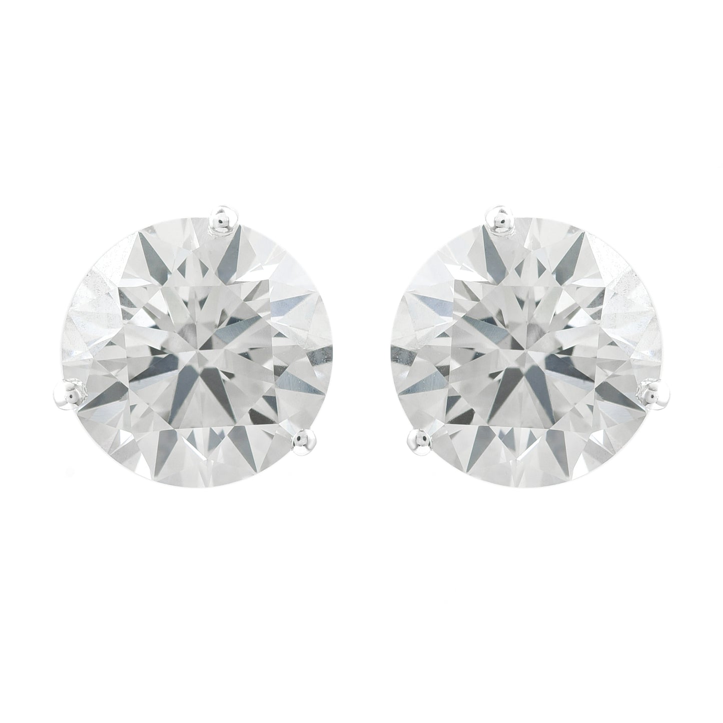 4.15 Carats Lab Grown Diamond 14K Gold Earrings
