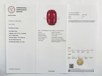 20.42 Ct Cushion Ruby 950 Platinum Ring