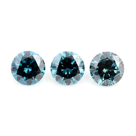 0.52 Blue Diamond Round Loose Gemstone