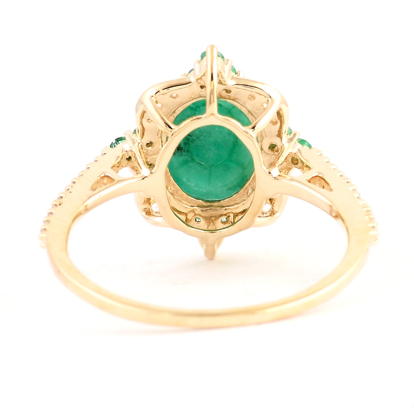 2.42 Ct Oval Emerald 14K Gold Ring
