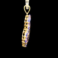 3.35 Ct Pear Tanzanite 14K Gold Pendant