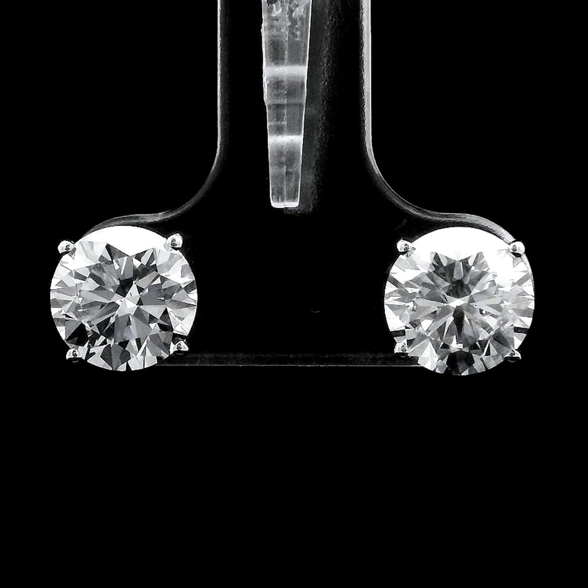 3.03 Carats Lab Grown Diamond 14K Gold Earrings