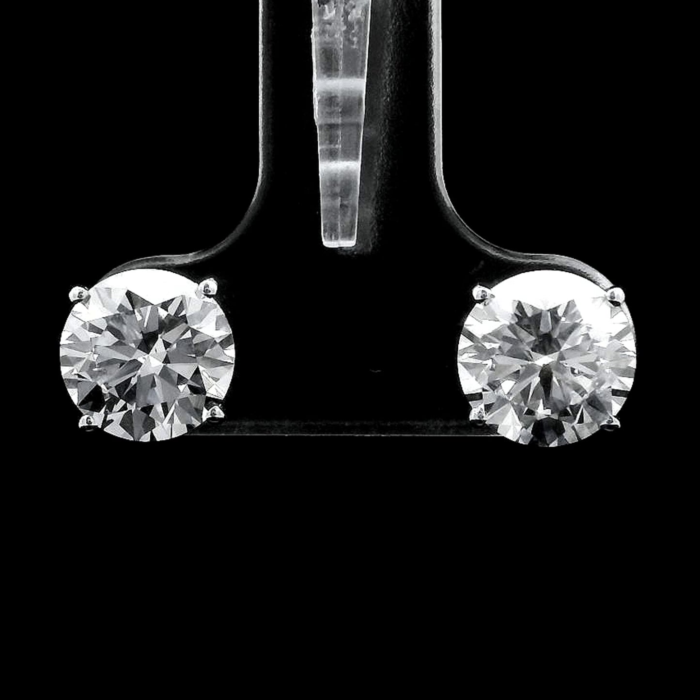 3.03 Carats Lab Grown Diamond 14K Gold Earrings