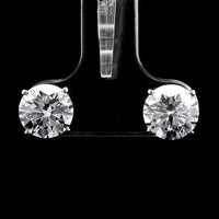 3.03 Carats Lab Grown Diamond 14K Gold Earrings