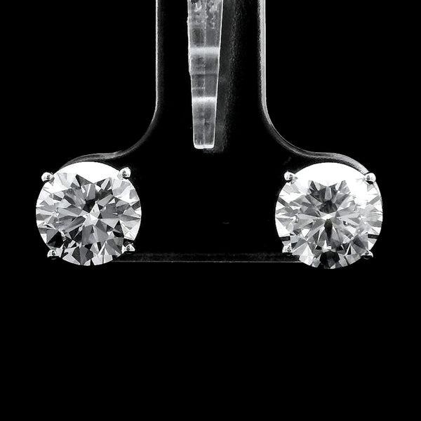 3.03 Carats Lab Grown Diamond 14K Gold Earrings