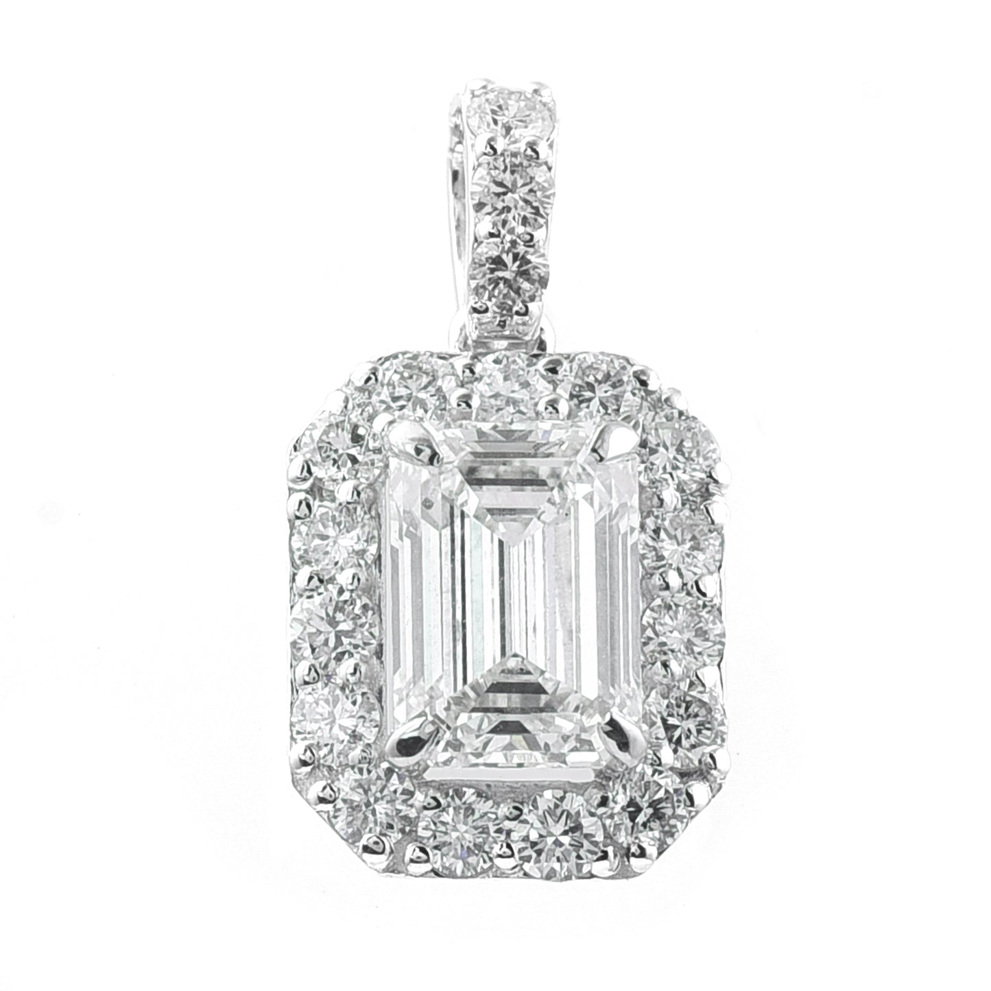 2.56 Carats Lab Grown Diamond 14K Gold Pendant