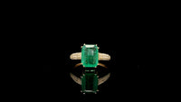 2.75 Ct Octagon Natural Emerald 14K Gold Ring