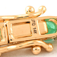 22.26 Ct Natural Emerald 14K Gold Necklace