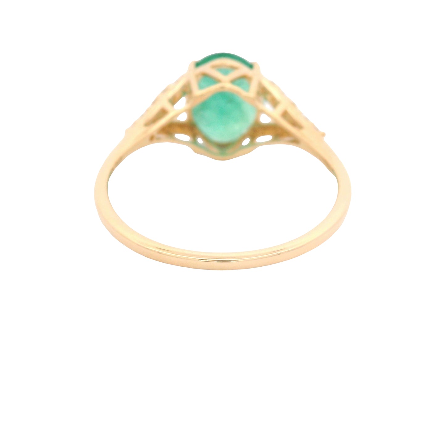 1.79 Ct Oval Emerald 14K Gold Ring