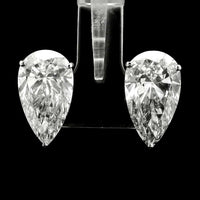 9.58 Carats Lab Grown Diamond 14K Gold Earrings