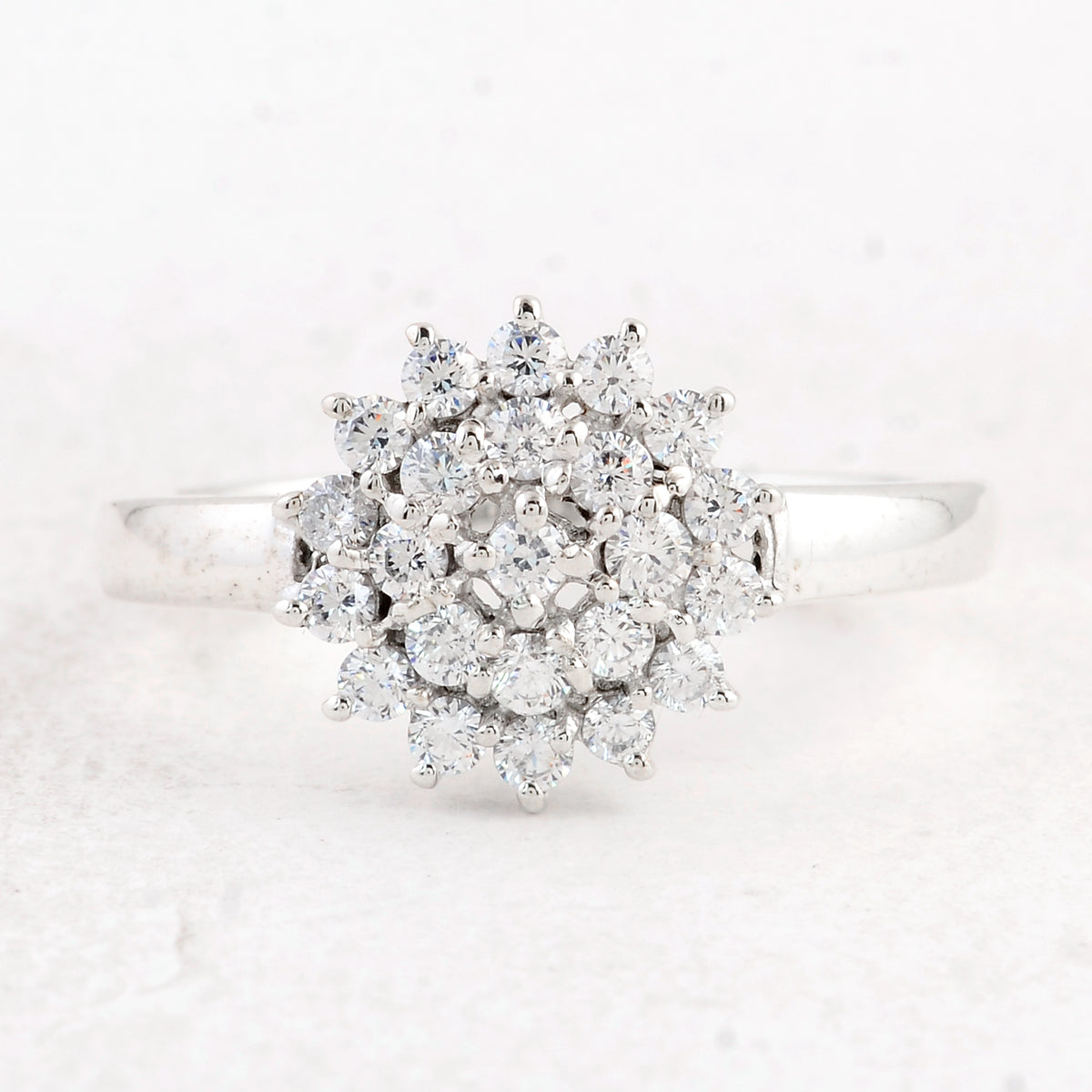 1.06 Ct Round Cubic Zirconia 925 Sterling Silver Ring