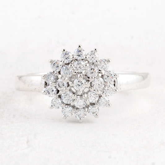 1.06 Ct Round Cubic Zirconia 925 Sterling Silver Ring