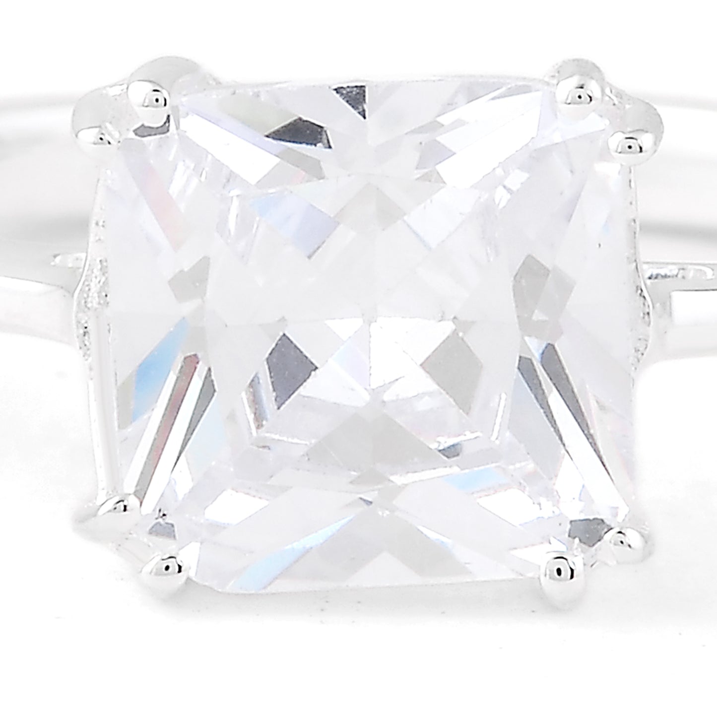 4.11 Ct Octagon Cubic Zirconia 925 Sterling Silver Ring