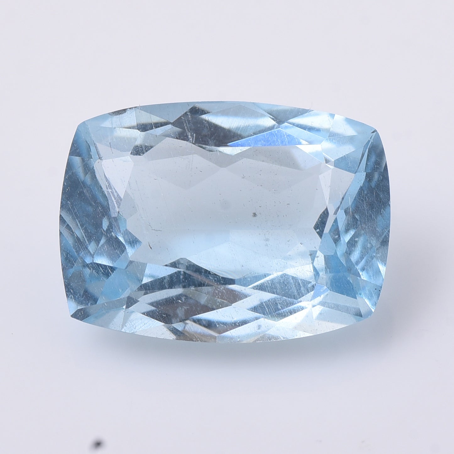 3.81 Natural Beryl Aquamarine Rectangular Cushion Mixed Cut Gemstone