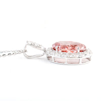 3.22 Carats Pink Lab Grown Diamond 14K Gold Pendant