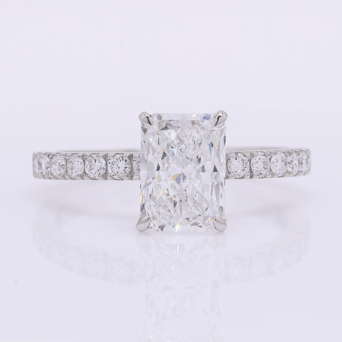 2.29 Carats Lab Grown Diamond 950 Platinum Ring