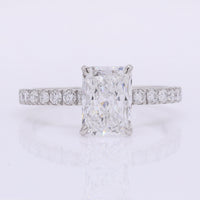 2.29 Carats Lab Grown Diamond 950 Platinum Ring