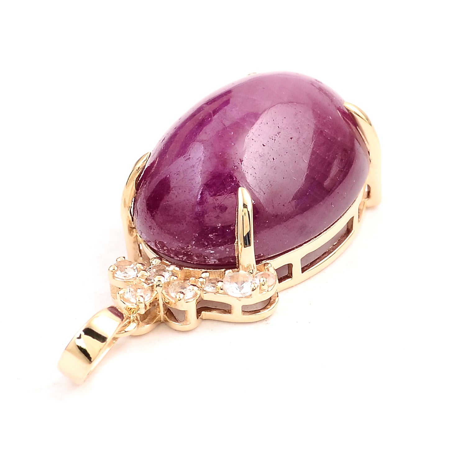 14.38 Ct Oval Ruby 14K Gold Pendant