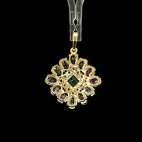 2.59 Ct Square Tourmaline 14K Gold Pendant