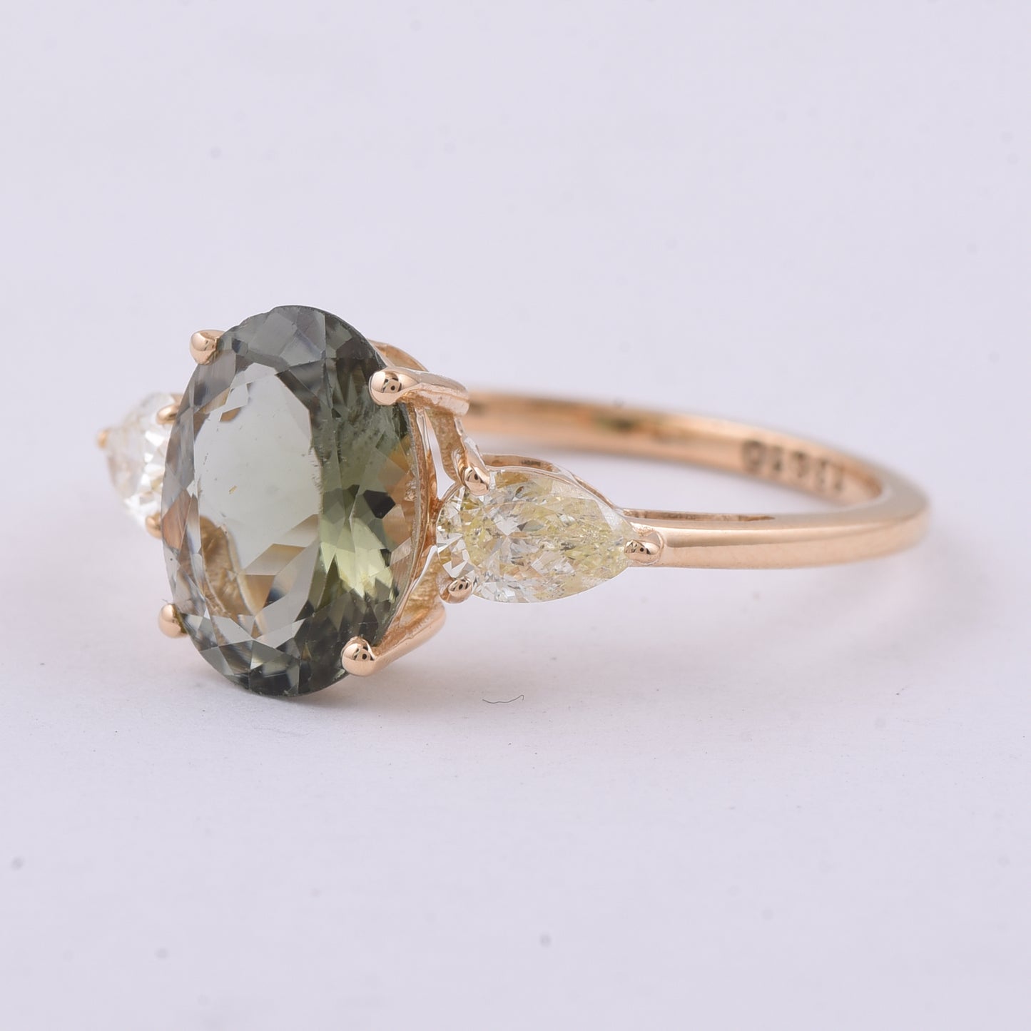 2.54 Ct Oval Natural Tourmaline 14K Gold Ring