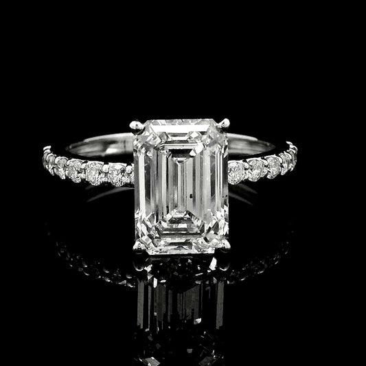 3.24 Carats Lab Grown Diamond 14K Gold Ring
