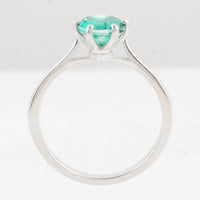 1.62 Ct Round Green Topaz 925 Sterling Silver Ring