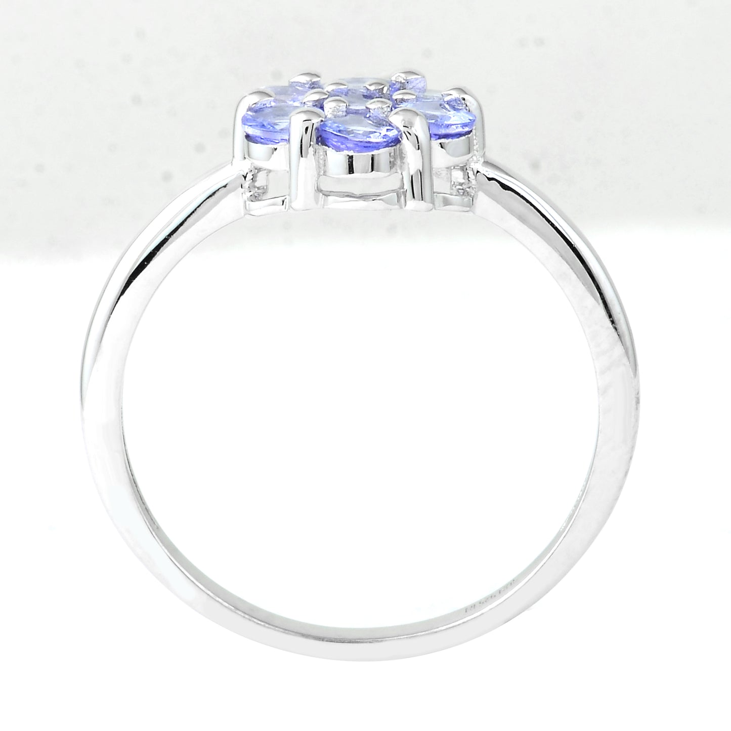 0.75 Ct Round Tanzanite 925 Sterling Silver Ring
