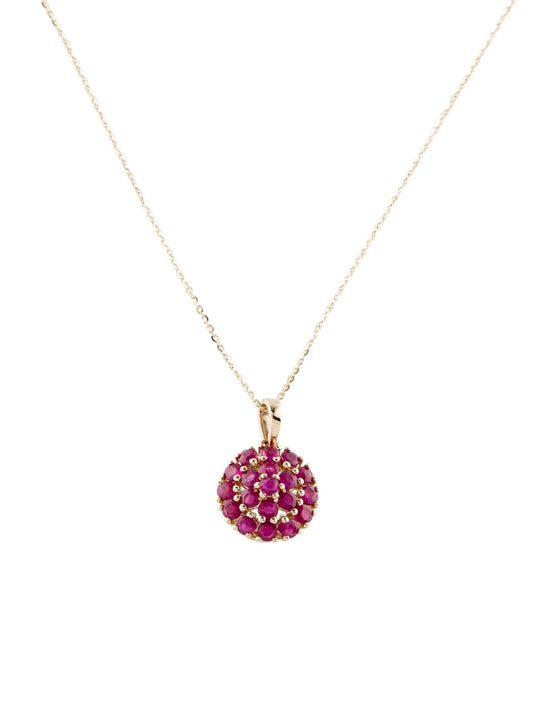 14K Ruby Pendant Necklace