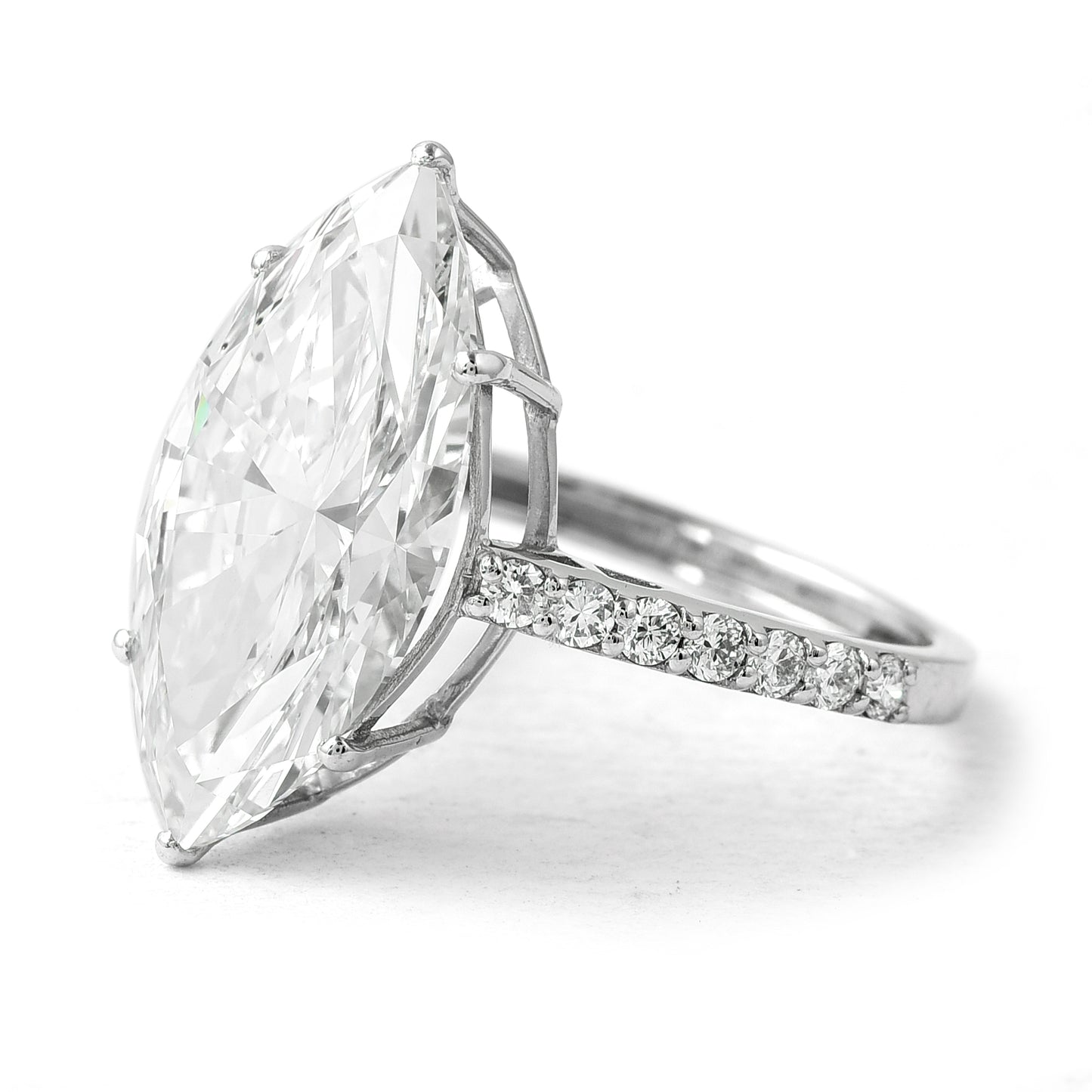 7.55 Ct Marquise Brilliant Lab Grown Diamond 950 Platinum Ring