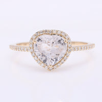 1.87 Ct Pear Mixed Cut Natural Pink Sapphire 14K Gold Ring