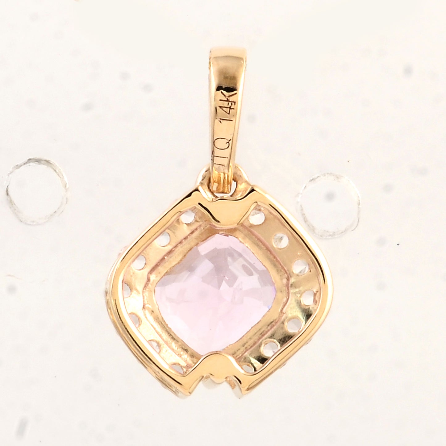 1.02 Ct Square Spinel 14K Gold Pendant