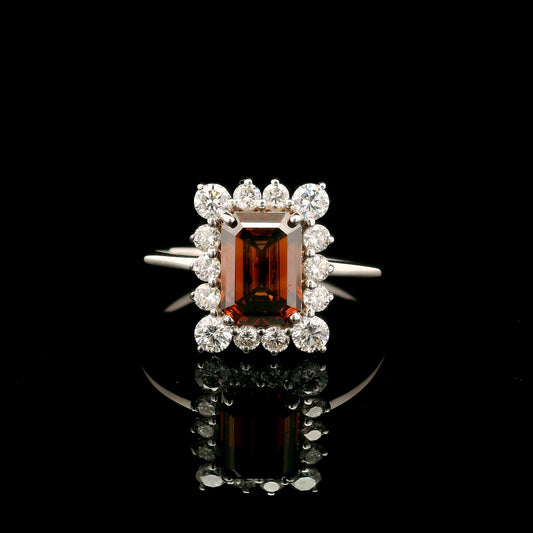 2.07 Carats Red Lab Grown Diamond 14K Gold Ring