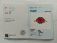 2.86 Ct Cushion Cabochon Cut Natural Tourmaline 14K Gold Ring