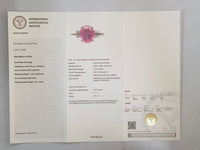 2.89 Ct Oval Pink Sapphire 950 Platinum Ring