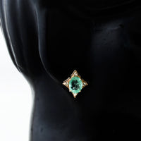 2.86 Ct Oval Emerald 14K Gold Earrings