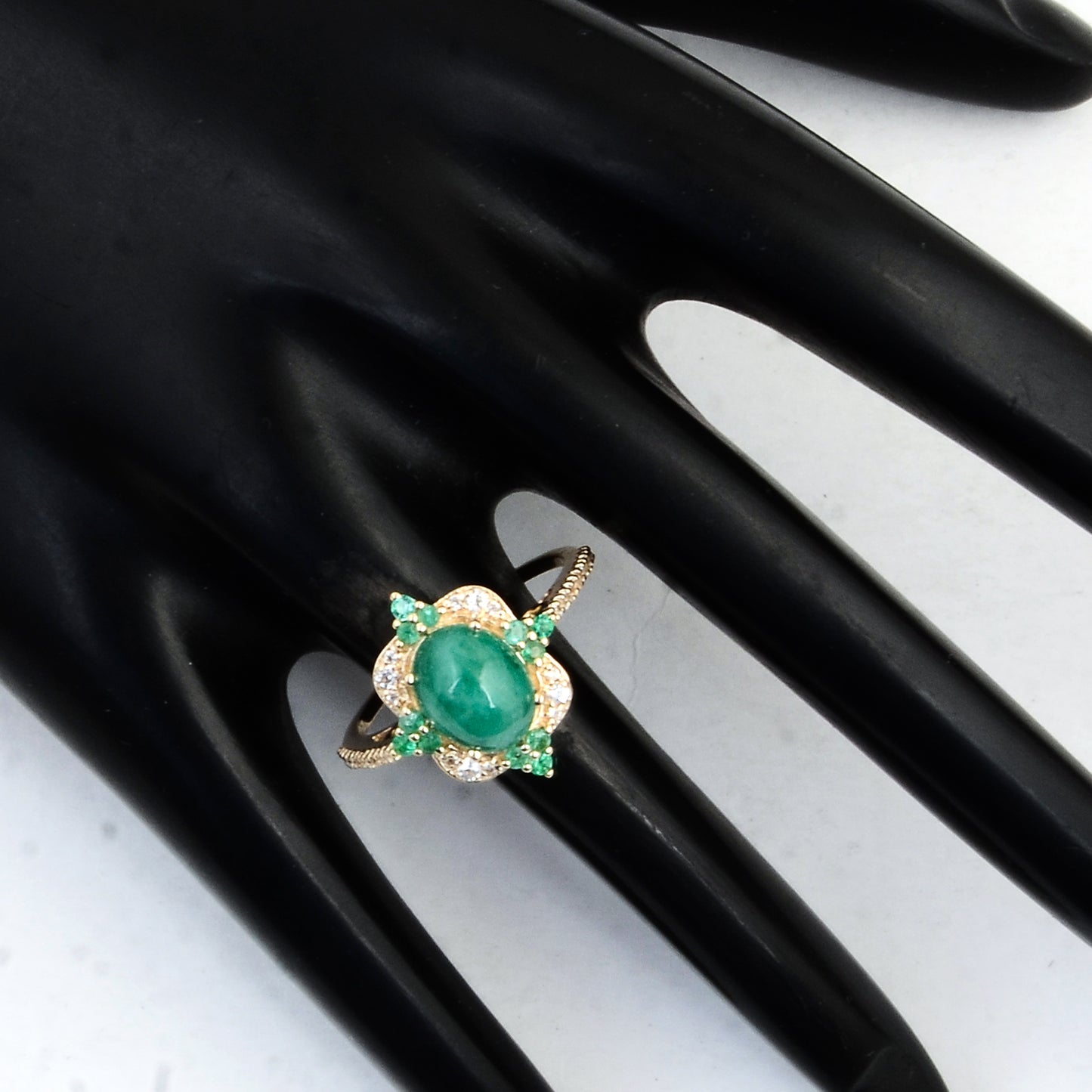 2.42 Ct Oval Emerald 14K Gold Ring