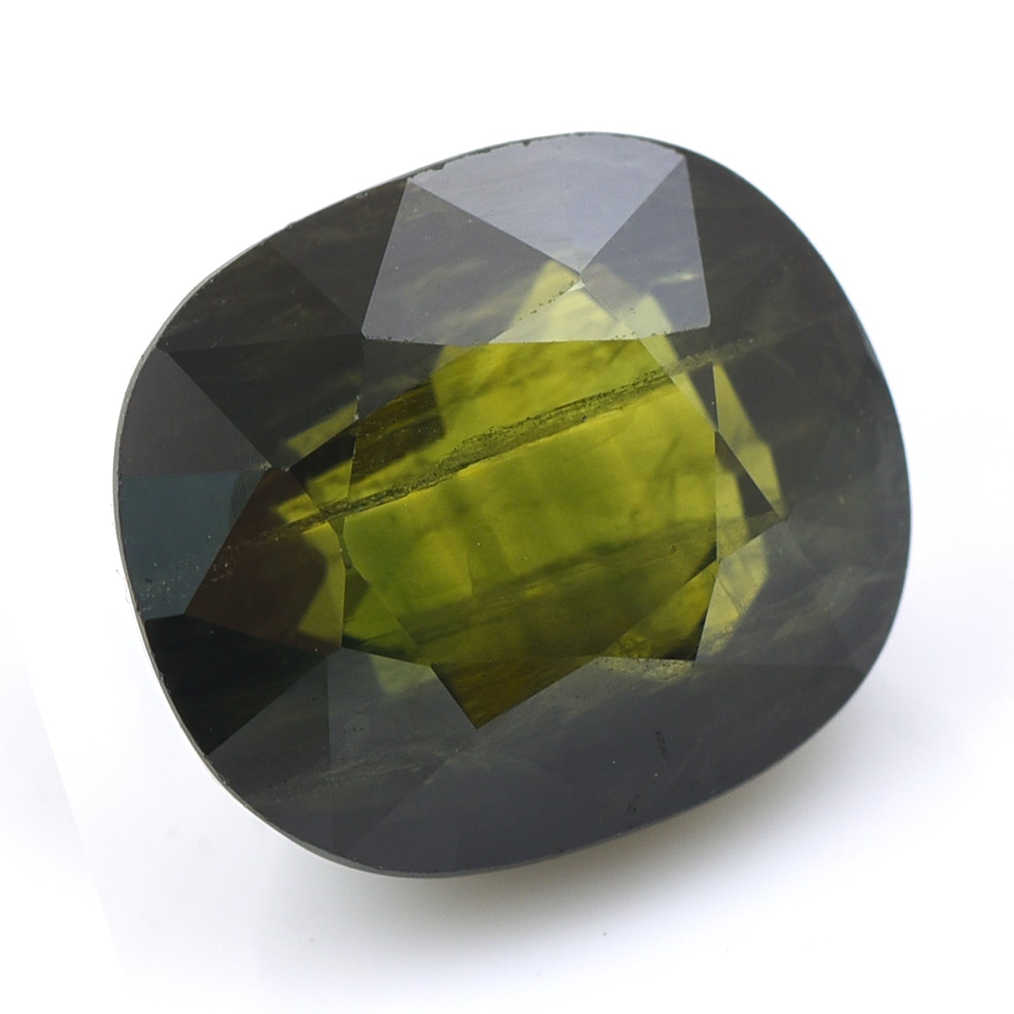 9.43 Natural Corundum Green Sapphire Rectangular Cushion Mixed Cut Gemstone