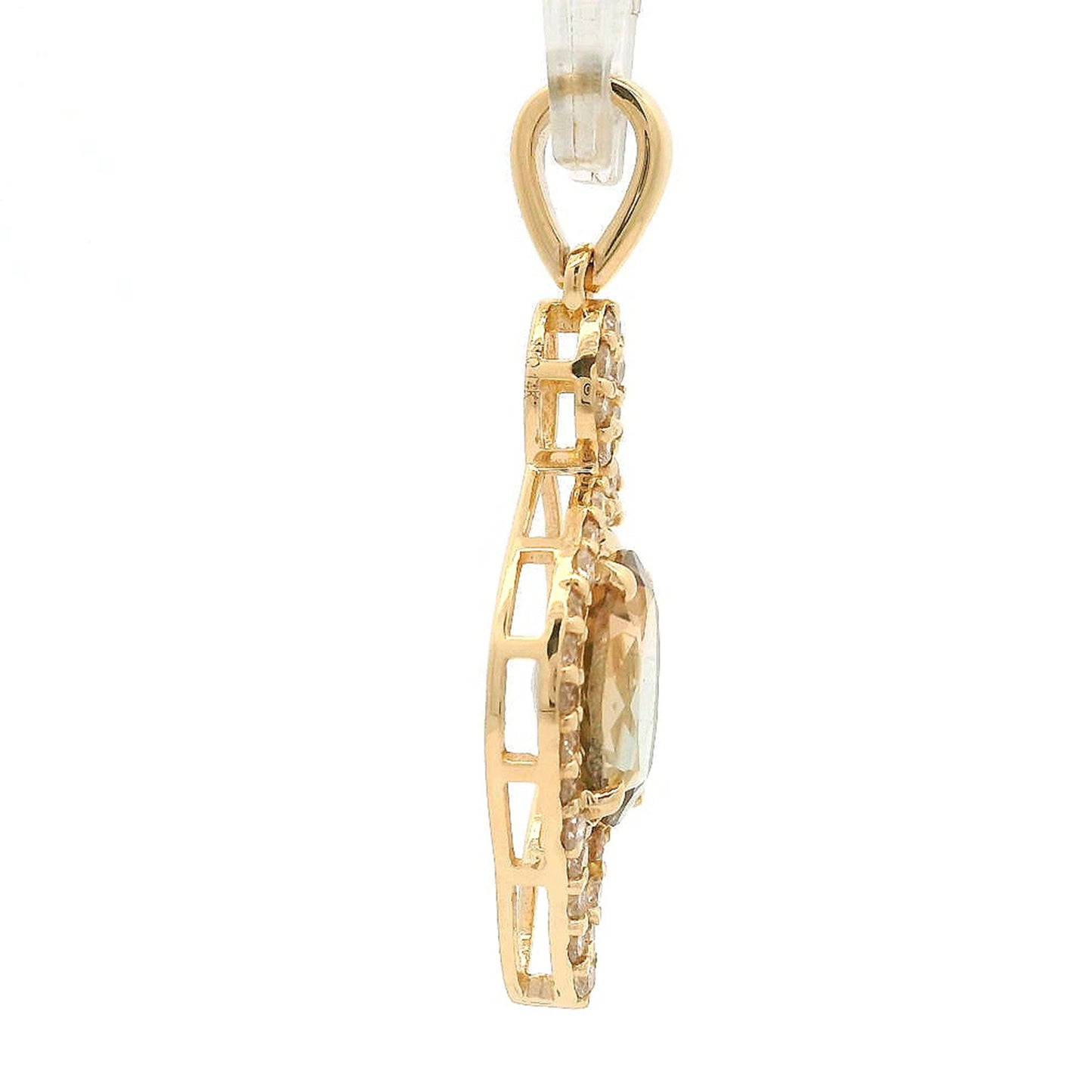 1.46 Ct Oval Tourmaline 14K Gold Pendant