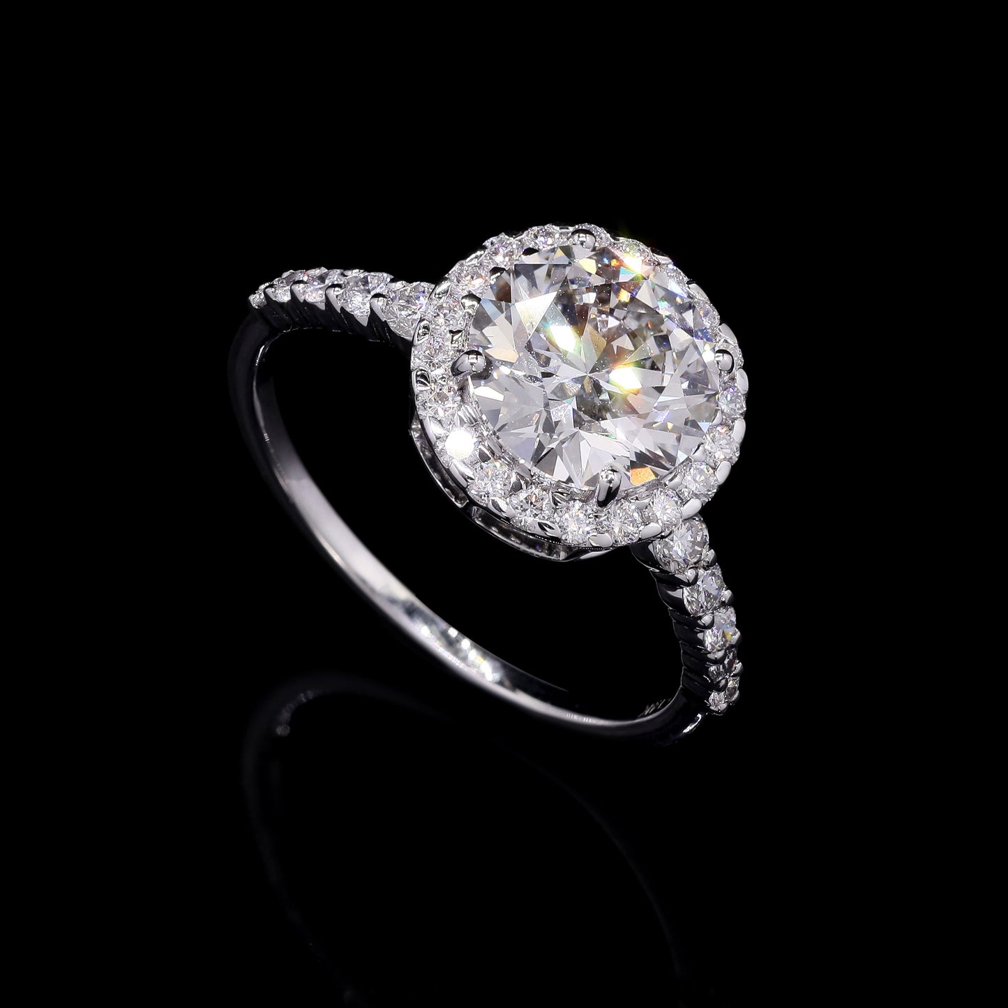 2.61 Carats Lab Grown Diamond 14K Gold Ring