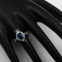 2.07 Ct Oval Mixed Cut Natural Sapphire 950 Platinum Ring