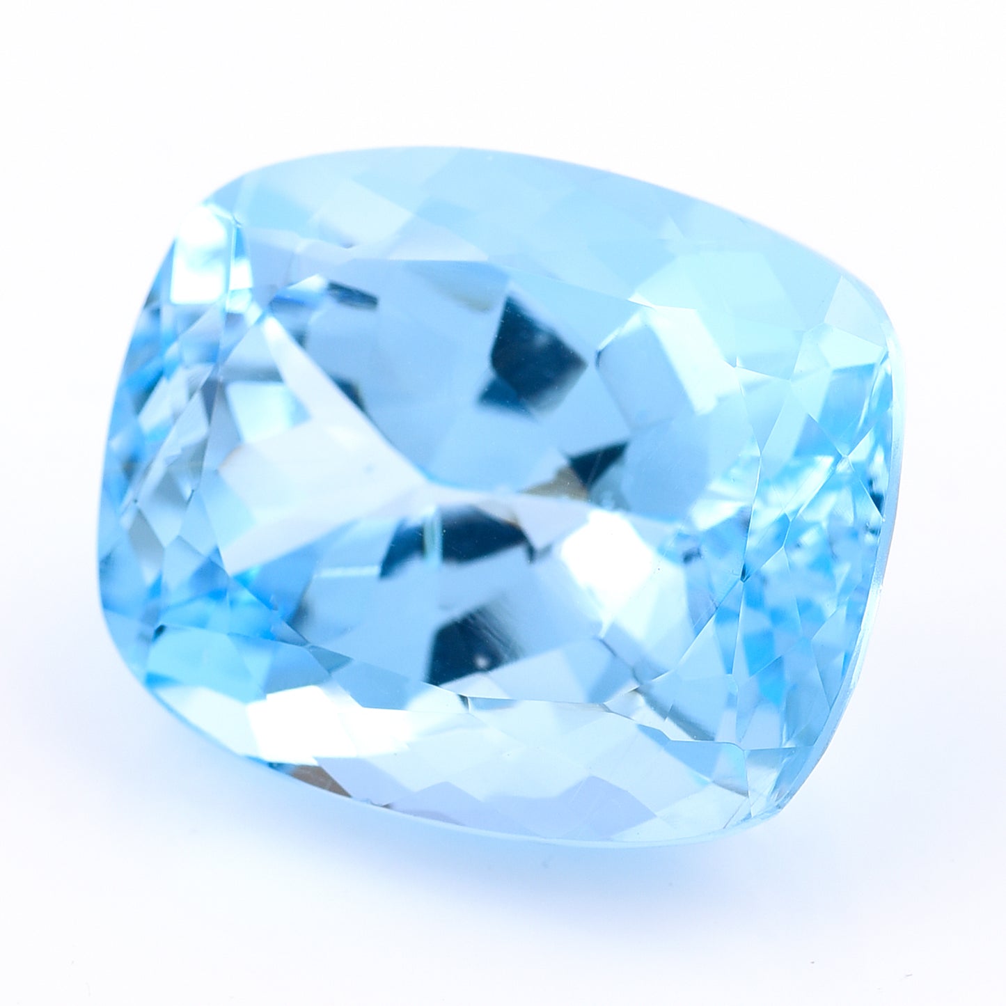 31.05 Natural Blue Topaz Rectangular Cushion Mixed Cut Gemstone
