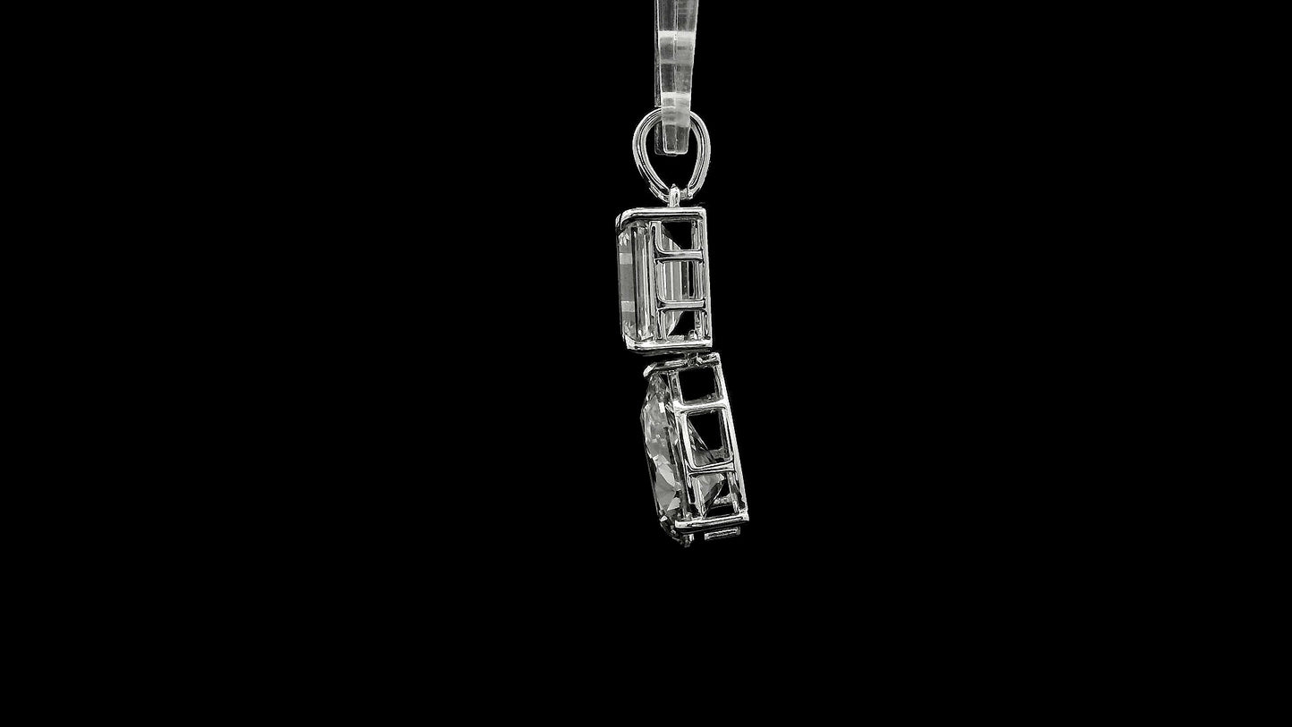 4.05 Carats Lab Grown Diamond 14K Gold Pendant