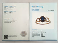 1.11 Ct Oval Mixed Cut Natural Sapphire 14K Gold Ring