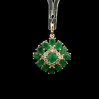 2.67 Ct Square Emerald 14K Gold Pendant