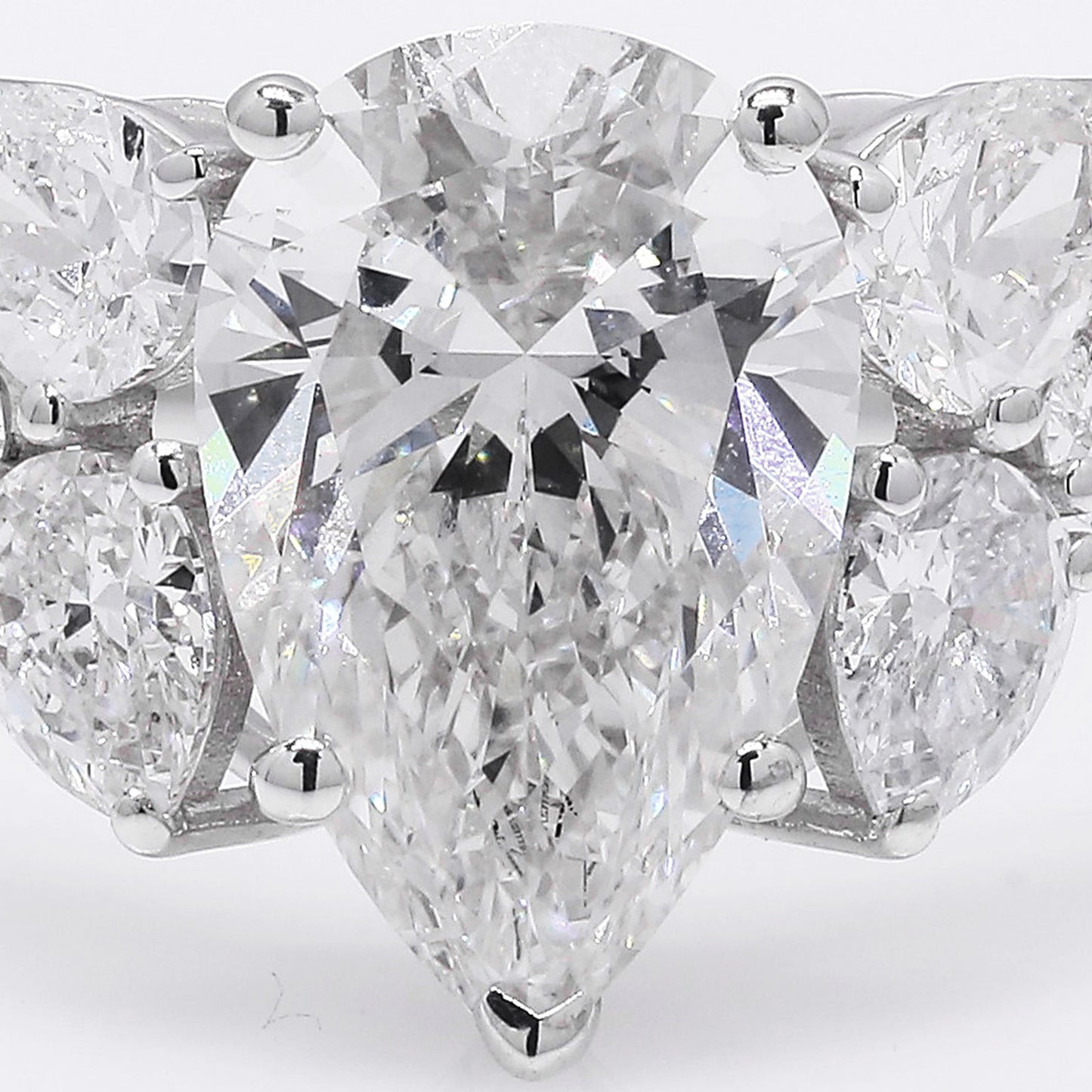 2.66 Ct Pear Brilliant Lab Grown Diamond 14K Gold Ring