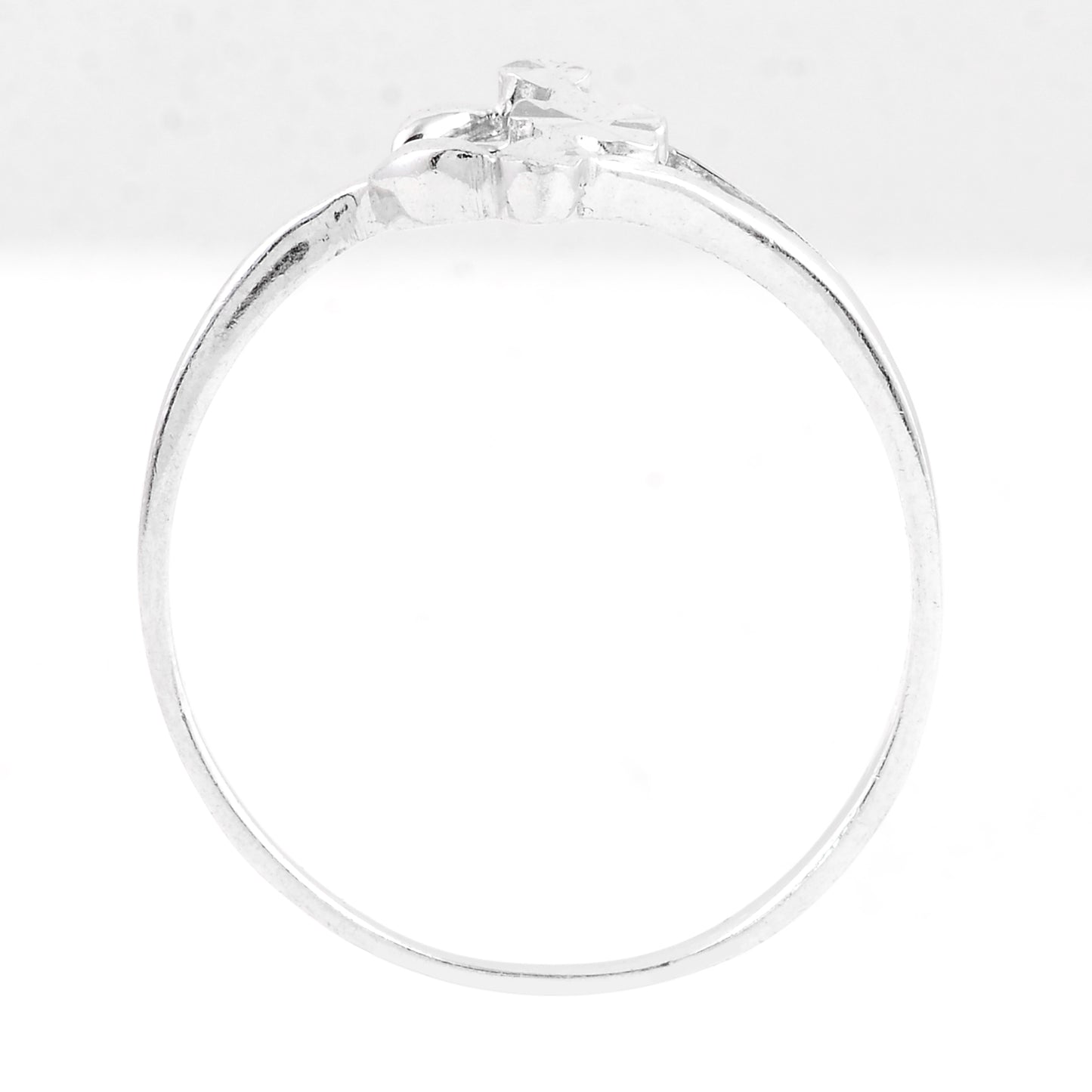 0.00 Ct Plain 925 Sterling Silver Ring