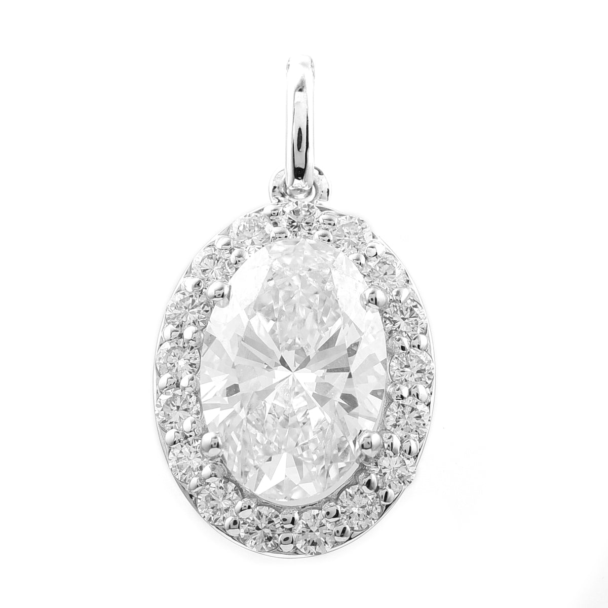 2.31 Carats Lab Grown Diamond 14K Gold Pendant