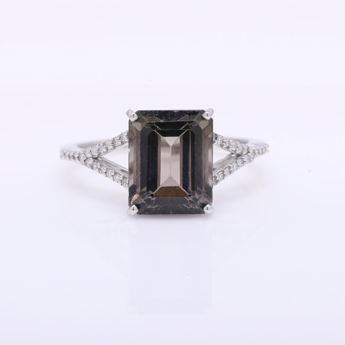 4.94 Ct Octagon Step Cut Natural Tourmaline 950 Platinum Ring
